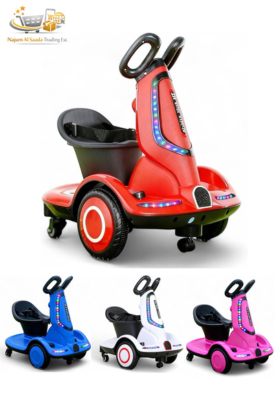 Generic سكوتر كهربائي للأطفال مع جهاز تحكم عن بعد، وإضاءة LED وموسيقى، ونظام ...