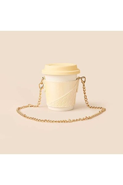 Evidea Kitchen Zincir Askılı Seramik Mug - Beyaz - 300 ml