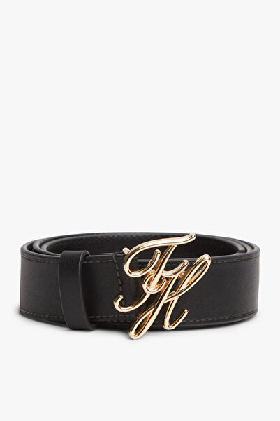 Tommy Hilfiger Th Kadın Script 3.0 Black Belt