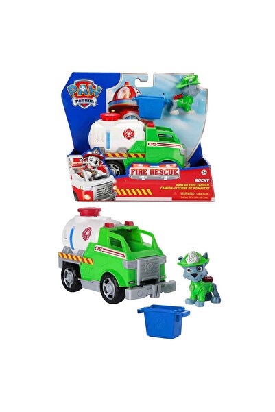 PAW PATROL Fire Rescue Figür ve Kurtarma Aracı - Rocky
