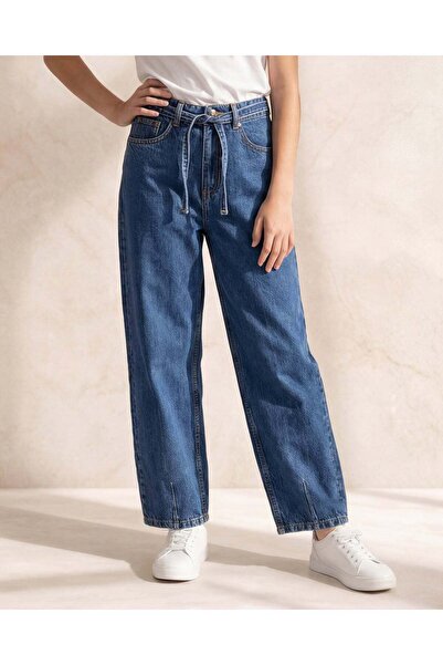 REDTAG Senior Girls Blue Plain Jeans