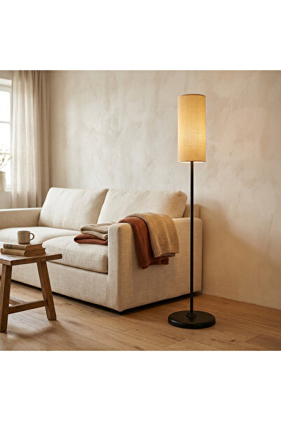 VENÜS NOVA VENÜS RUKH LAMBADER | MODERN SİYAH METAL LAMBADER | KREM KUMAŞ BAŞ...