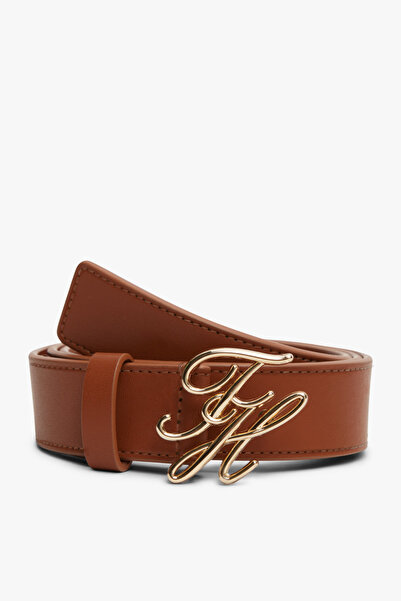 Tommy Hilfiger Th Kadın Script 3.0 Brown Belt