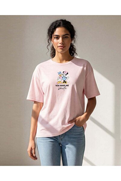 REDTAG Women Pink Printed T-Shirt