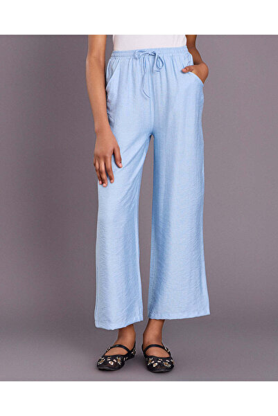 REDTAG Senior Girls Blue Casual Trousers