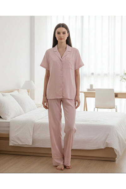 REDTAG Women Assorted Printed Short Sleeve Collared Pyjama Set