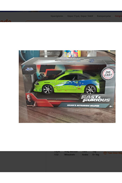 Jada 1:32 Fast & Furious Brian's Mitsubishi Eclipse 2026 Özel Seri