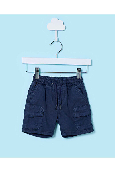 REDTAG Infant Boys Navy Cargo Twill Shorts