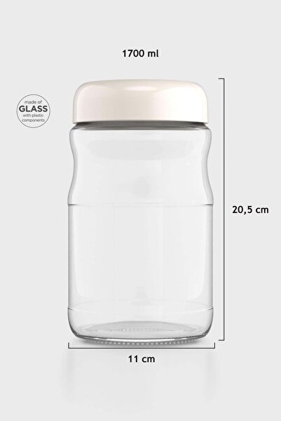 Renga وعاء زجاجي مونو 1700 مل 131076 بيج