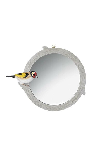 Parlane Oglinda rotunda cu decor pasare, 22.5cm