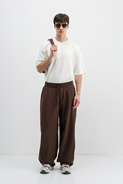 VAMOSCLO Balloon Fit Pants Brown