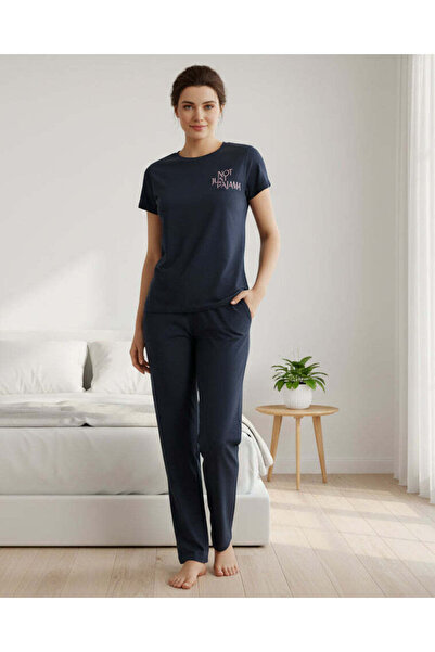 REDTAG Women Assorted Chest Print Short Sleeve Pyjama Set