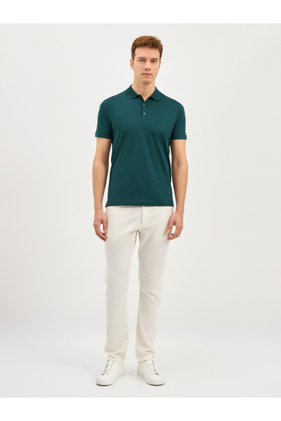 Karaca Yeşil T-Shirt-Polo Yaka Tişört