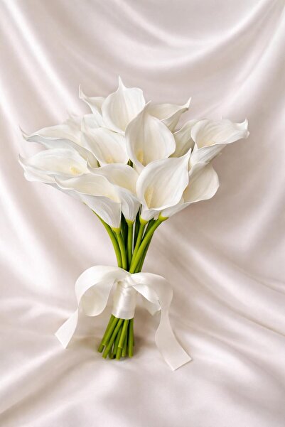 MERİ FLOWER ART Beyaz Gala Gelin Buketi – Zarif Tasarım