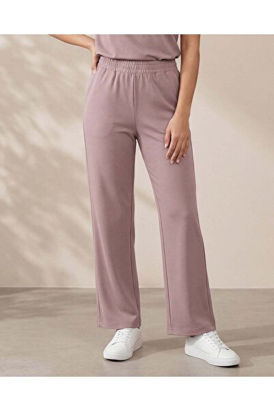 REDTAG Women Mauve Solid Active Pants