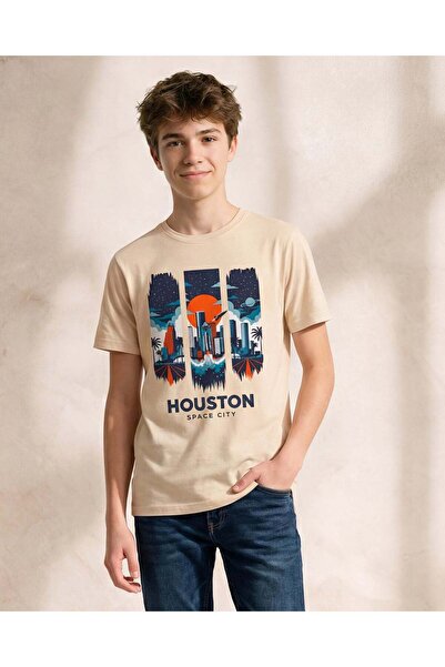 REDTAG تي شيرت بيج مطبوع للأولاد الكبار