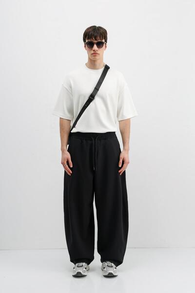 VAMOSCLO Balloon Fit Pants Black