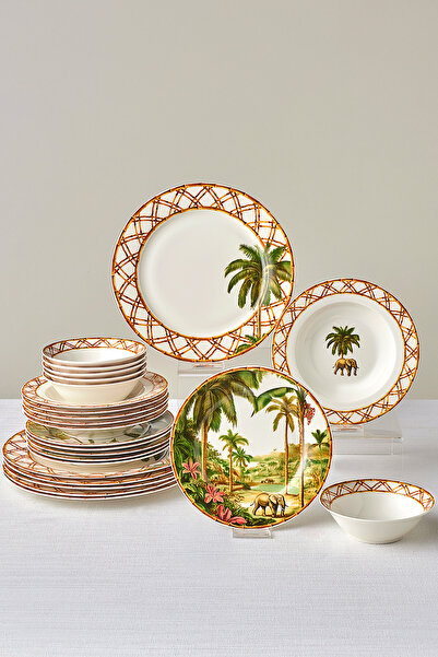 Karaca Forever Bone Bonet 24 Parça 6 Kişilik Yemek Takımı