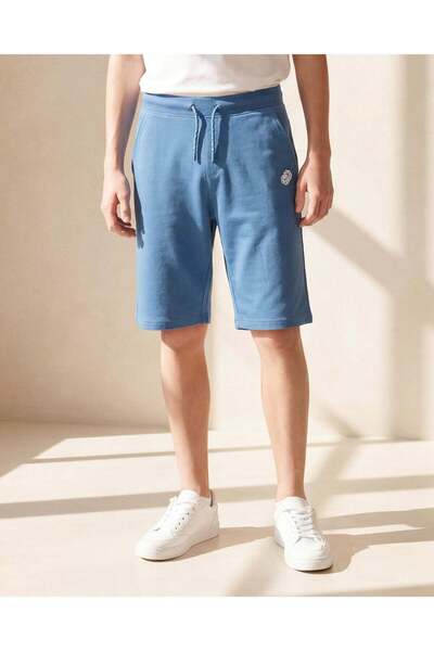 REDTAG Senior Boys Blue Embellished Active Shorts