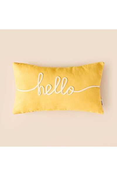 Evidea Soft Hello Kırlent - Hardal - 30x50 cm