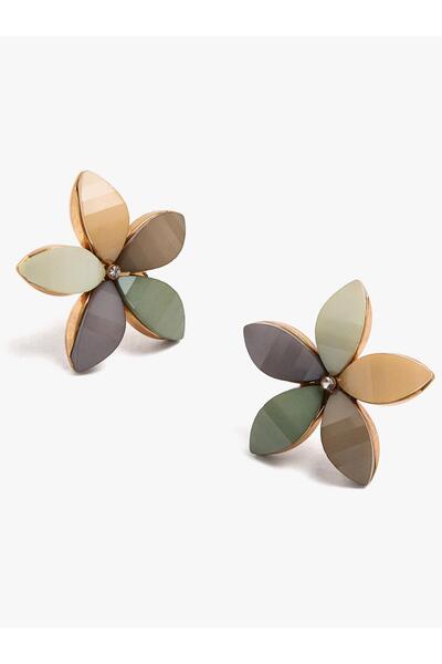 PARFOIS Çiçek Motifli Resin Küpe