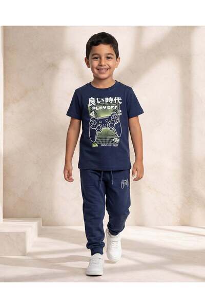 REDTAG طقم بيجاما للأولاد باللون الكحلي مطبوع