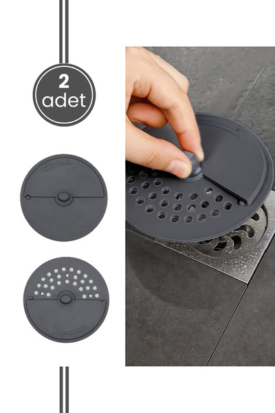 Flora 2 Adet Lavabo Süzgeci, Çevirmeli Kapak Koku Önleyici Mutfak Banyo Küvet...