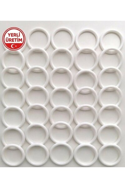 DUCK HOBY 50 قطعة من حلقات الليف - حلقة بلاستيكية مقاس 6 سم، حلقة ريفية الطراز