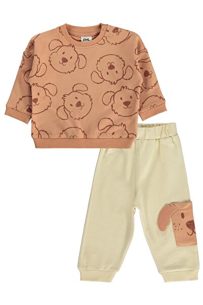 Civil Baby Dog Printed 6-18 Months Set - Orange