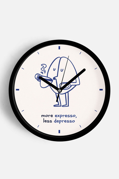 JHAAR Design modern cu litere - Ceas de perete pentru bucătărie „MORE EXPRESS...