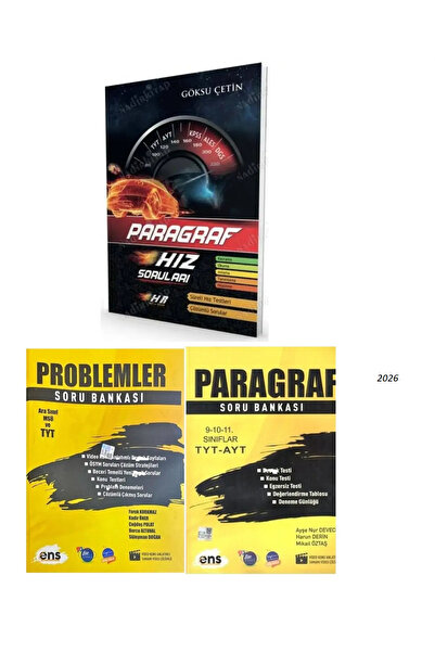 Orijinal Yayınları 9. -10. - 11.sınıf Paragraf & Problemler Ve Hız Paragraf S...