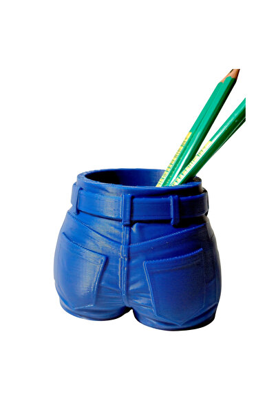 Fresh Candles Suport pentru pixuri și creioane, model din denim pentru femei