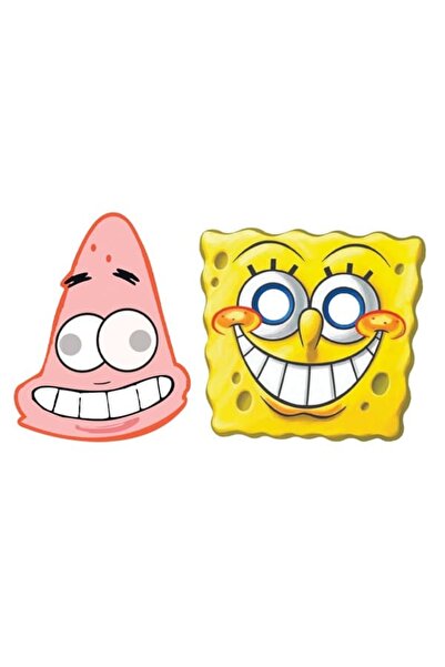 parti show Süngerbob ve Patrick Kağıt Parti Maskesi 6'li