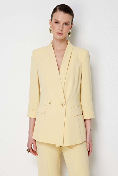 Ekol Kruvaze Yaka Duble Kol Ceket