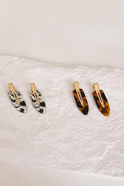 New Obsessions Set de 4 catarame cu cleme care nu lasă urme, cu model carapac...