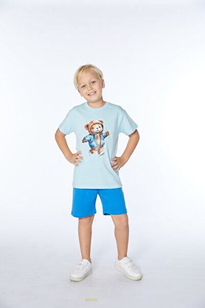 Elsima طقم بيجامة صيفي للأولاد من شورتات قصيرة