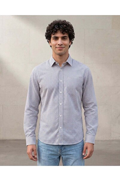 REDTAG Men Beige Button Down Collar Formal Shirt