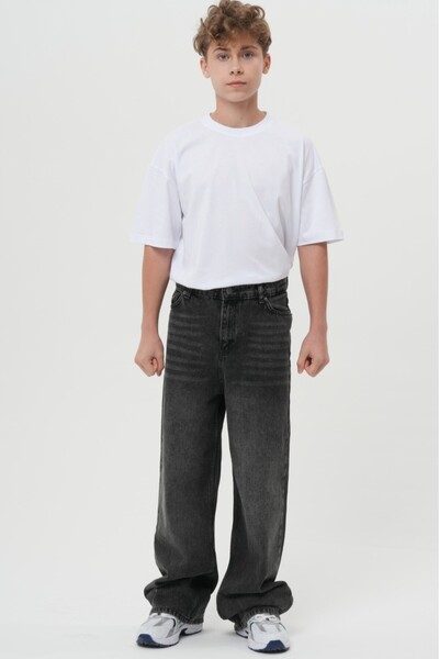HayKids Men's Smoked Wide Leg Baggy Underwear Jeans