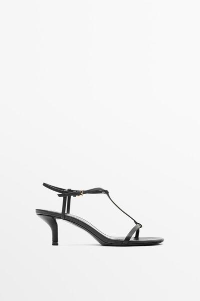 Massimo Dutti Bantlı orta boy topuklu sandalet