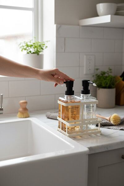 Bereketli Store Σετ 2 δοσομετρητών υγρού σαπουνιού Nero με μεταλλική βάση – 5...