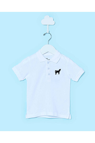 REDTAG Infant Boys White Polo T-Shirt