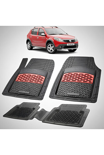 TEAMCAR Συμβατά πατάκια Dacia Sandero Stepway I 2009-2012 | Κόκκινο
