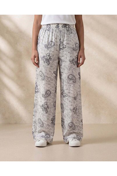 REDTAG بنطلون نسائي رمادي مطبوع