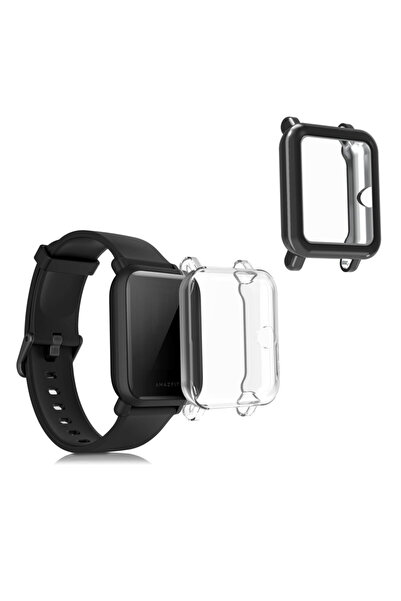 KWmobile Set de 2 huse pentru Xiaomi Amazfit Bip / Amazfit Bip Lite, silicon,...