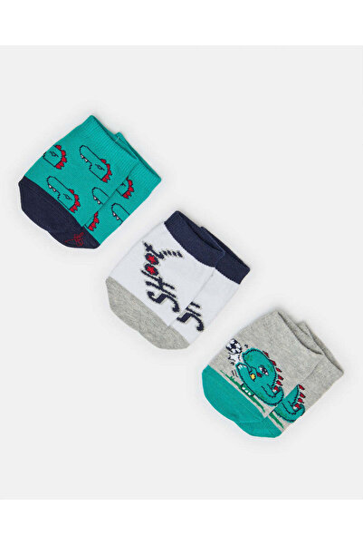 REDTAG Infant Boys Assorted 3 Pairs Ankle Length Socks
