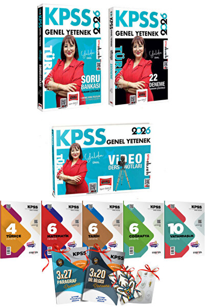 Yargı Yayınları 2026 KPSS Yargı Türkçe Soru - 22 Deneme ve Video Ders Notları...
