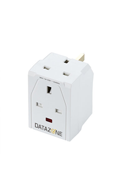 Datazone 3-Way Power Adapter, White, Model Number Dz-Ps04