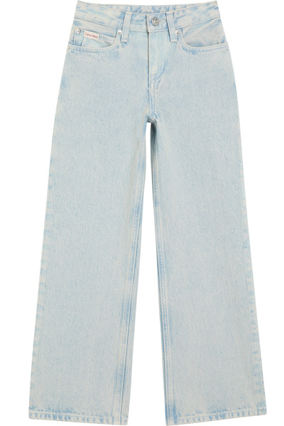 Calvin Klein بنطال جينز واسع الساق للفتيات