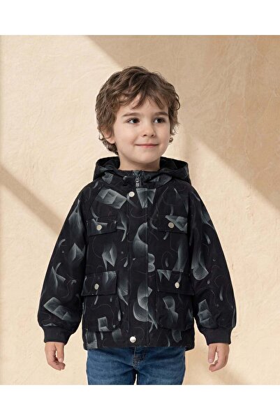REDTAG Boys Black Casual Jacket