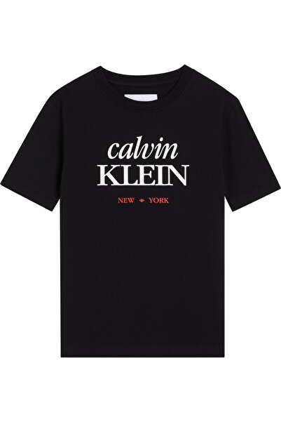 Calvin Klein Boy's Logo Detailed Ss Black T-Shirt